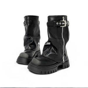 🖤🖤🖤 SOLD 🖤🖤🖤 ASYLLUM Platform Foldover Chunky Black Mid-Calf Women's Boots